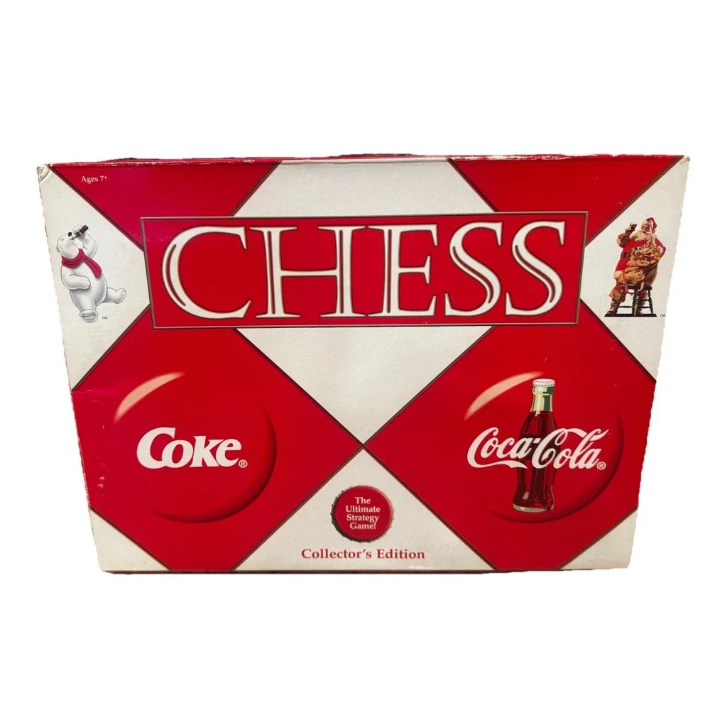 Coca Cola Vs Coke Collectors Edition Chess Set Game Holiday Christmas 2002